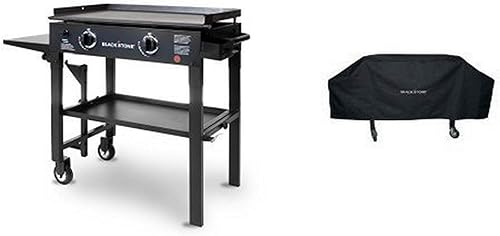 Blackstone - Estación de parrilla de gas plana, para exteriores de 28 pulgadas - 2 quemadores - Propano alimentado - Grado de restaurante - Calidad