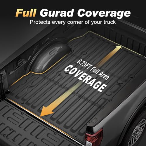Image of 6.75FT Truck Bed Mat & Tailgate Mats Fit for 2017-2022 Ford F250 F350 F450