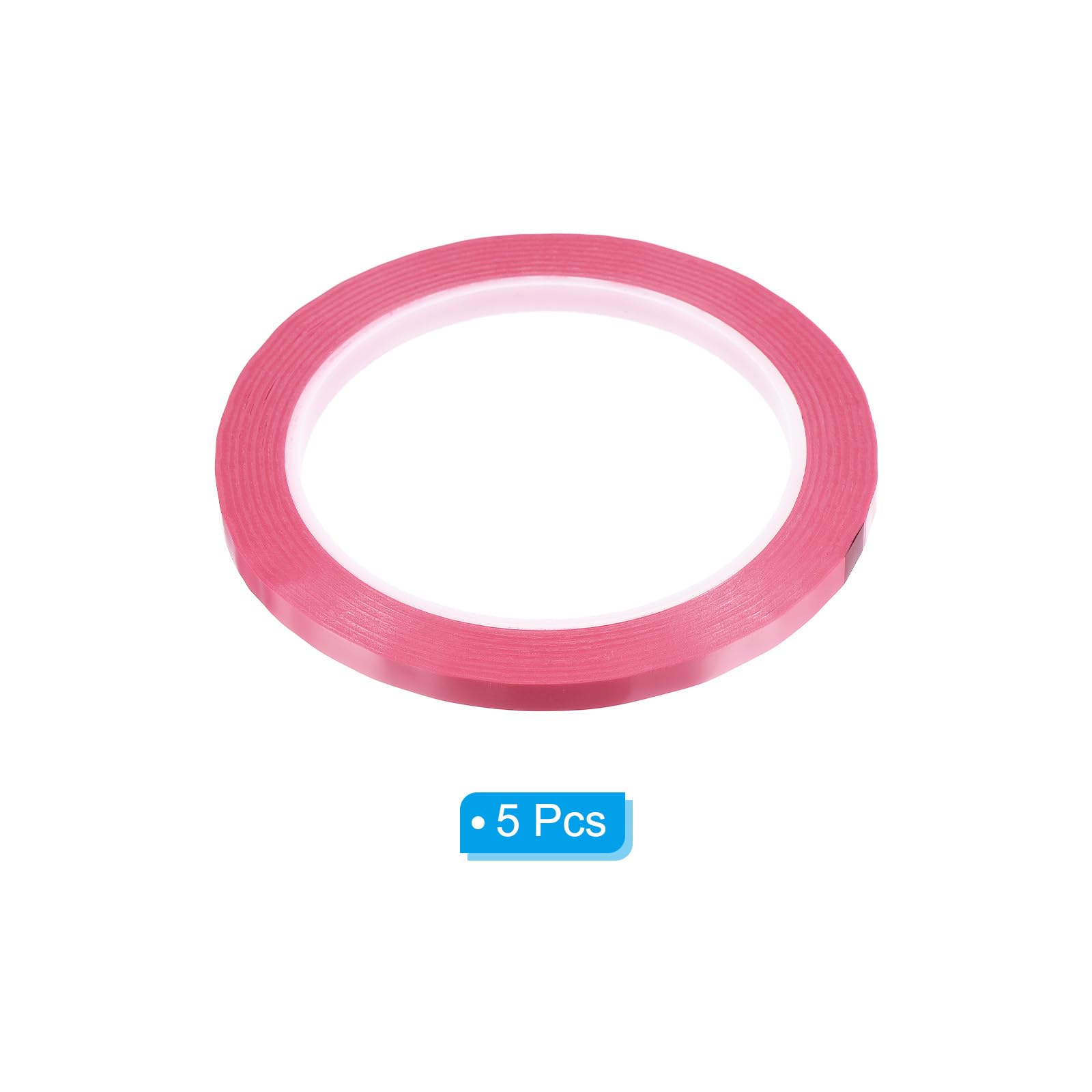 PATIKIL Whiteboard Tape 5mm X 66m, 5 Pack Thin Dry Erase Tape for Graphic Chart Marking DIY Art Pink - Image 3