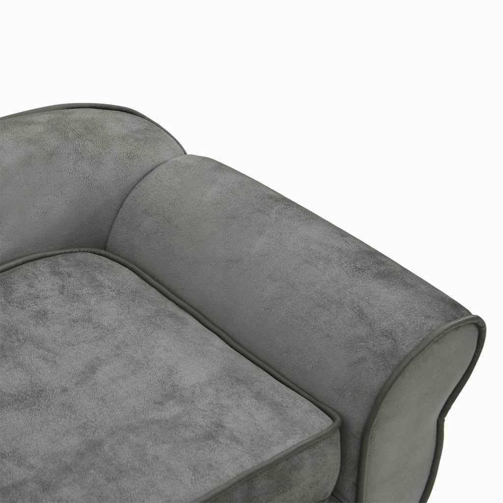 Canapé pour Chien Gris Foncé 72x45x30 cm Peluche Sofa Chats Animaux