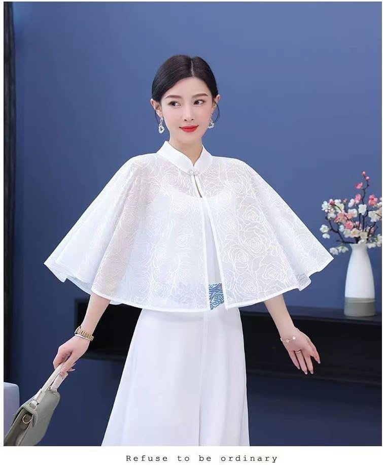 Lace Shawls and Wraps for Evening Dress Wedding Sheer Capes Cover Up Capelets for Women - Image 6