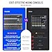 FULODE 12-Channel Bluetooth Studio Audio Mixer 99 Bit DSP Digital Processor w/USB MP3 for PC Recording Input, XLR Microphone Jack, 48V Power, For Professional and Beginners DJ Mixer