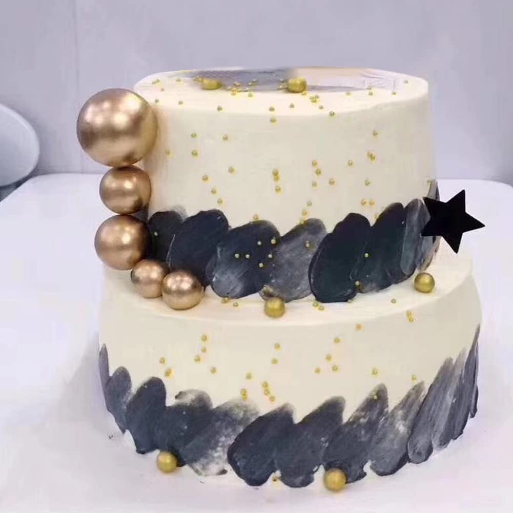 40 Stück Mini Luftballons Kuchendekoration – Goldene Cupcake Topper, Schaumstoff, 4 Größen, Nicht Essbar