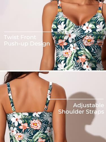 Tankini avec short Summer Mae taille 46 imprimé Trace verdoyante - 4
