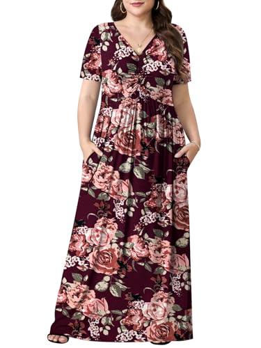 Image of PEVRL Plus Size Summer Maxi Dress for Curvy Women with Pockets 1X-5X