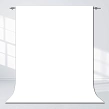White Portrait Backdrop for Photography,Photobooth Professional Photo Ba...