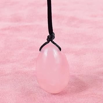 Yoni Egg Natural Stone Kegel Ball Crystal Rose Quartz Jade Tool,40x25 Rose Quartz
