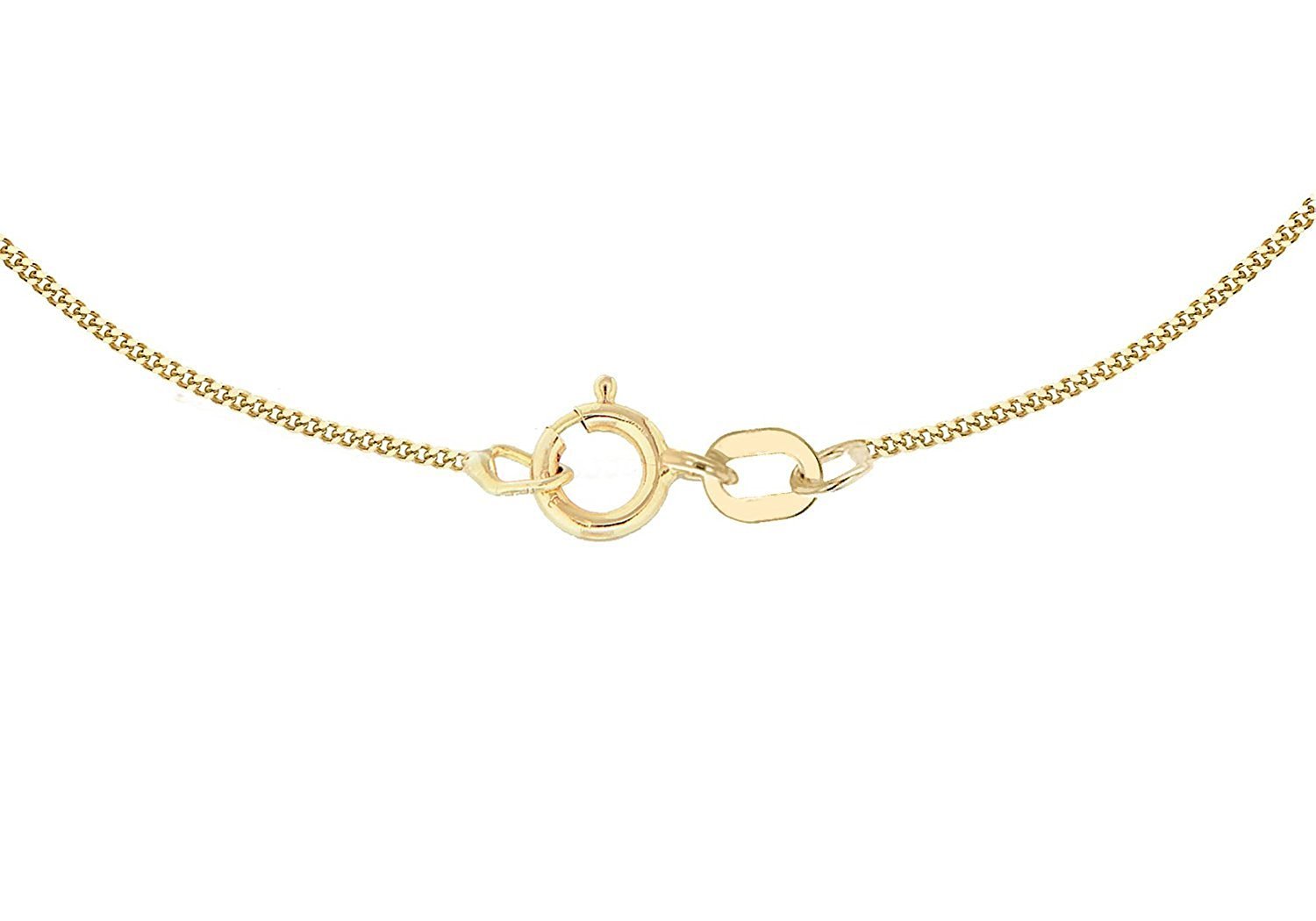 Raffinata catena a maglia barbazzale in oro giallo 750 18 carati, larghezza 1 mm, lunghezza a scelta