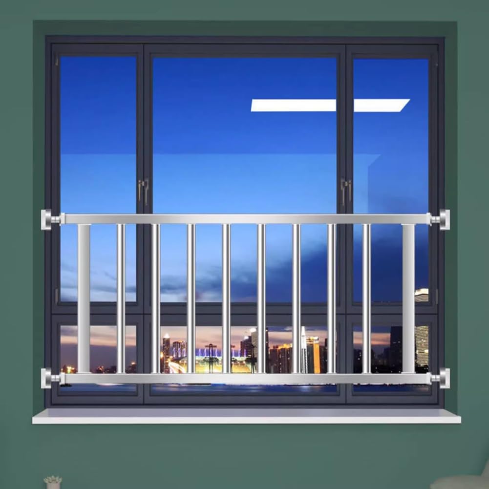 Protectores de seguridad para ventanas a prueba de niños, barra de seguridad ajustable para el hogar para niños, evita caídas accidentales, barandillas interiores para niños, 15.7 x 47.2 pulgadas