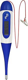 Elolicu Pet Thermometer, Waterproof Digital Veterinary Thermometer Portable Pet Digital Thermometer Pet Thermometer with Reminder Function Thermometer for Dogs Cats Horse Cattle Pigs Sheep
