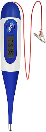 Pet Thermometer, Waterproof Digital Veterinary Thermometer Portable Pet Digital Thermometer Pet Thermometer with Reminder Function Thermometer for Dogs Cats Horse Cattle Pigs Sheep
