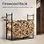 VIVOHOME 3ft Heavy Duty Indoor Outdoor Firewood Storage Log Rack with Kindling Holder