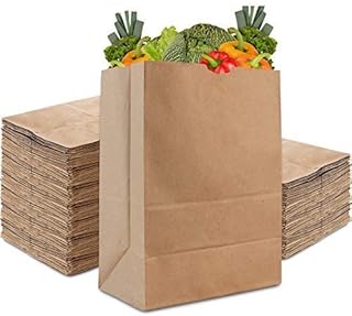 Sponsored Ad - Stock Your Home 57 Lb Kraft Brown Paper Bags (100 Count) - Kraft Brown Paper Grocery Bags Bulk - Large Pape...