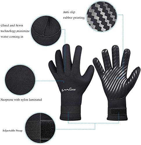 Omgear DG-001 Neoprene Gloves Diving Wetsuit Gloves Anti-Slip Flexible Thermal thumb #2