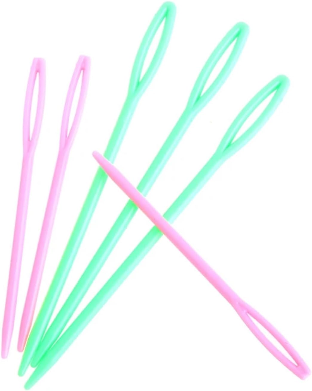 Large Eye Stainless Steel Needles 120pcs Plastic Sewing Needles Crochet Knitting for Cross 7/9cm