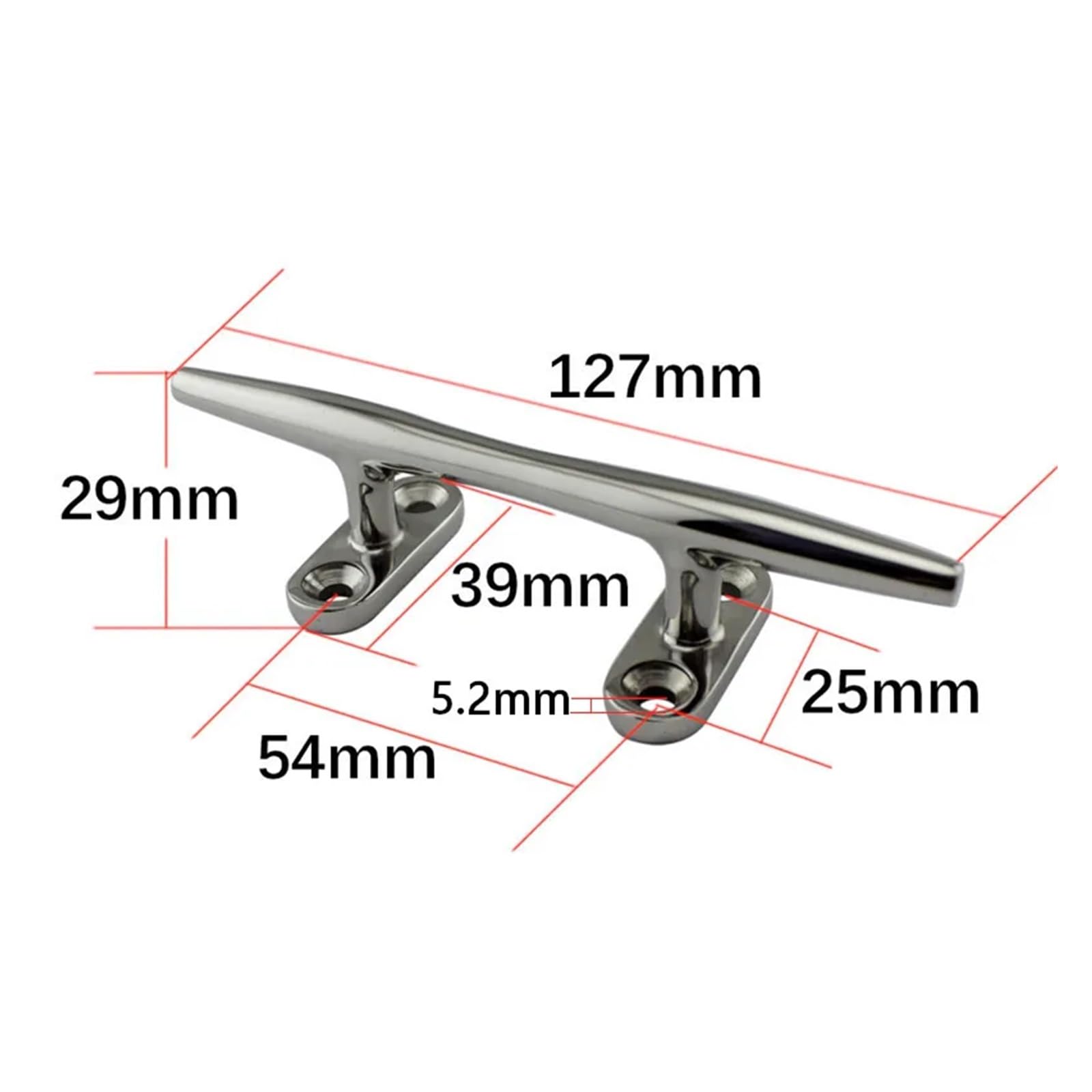 Bitta per Pontile Bitta a Base Cava for Barche in Acciaio Inossidabile Resistente, 1 Pezzo, Altezza 5" con Finitura a Specchio, Bitte a Base Marina for Accessori for Yacht