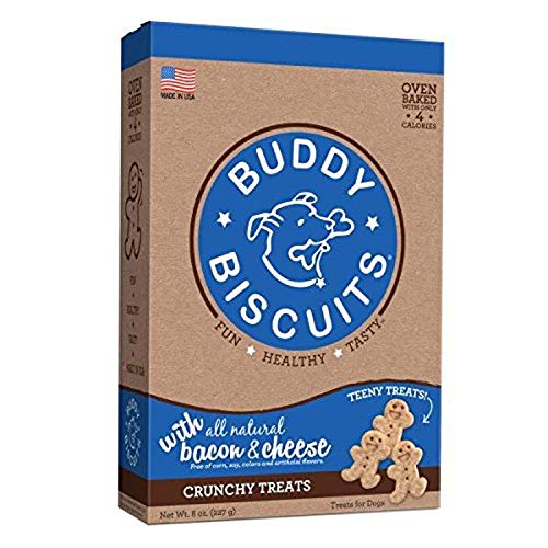 Buddy Biscuits Oven Baked Teeny Treats with Bacon & Cheese, 6 pack, 48