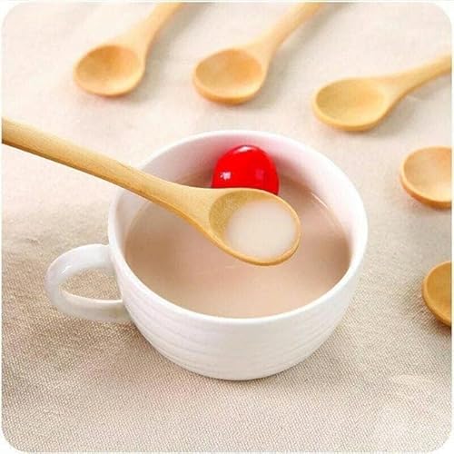 طقم ملاعق خشبية من خشب البامبو للعسل والتوابل متعددة الاستخدام صحية و آمنه غذائياً للأطفال و الكبار (6 قطع)