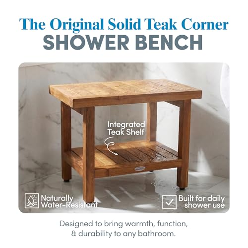 Image of AquaTeak Spa 24 inch Teak Shower Bench