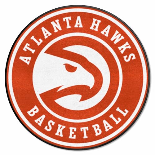 FANMATS 18826 Atlanta Hawks Roundel Rug - 27in. Diameter