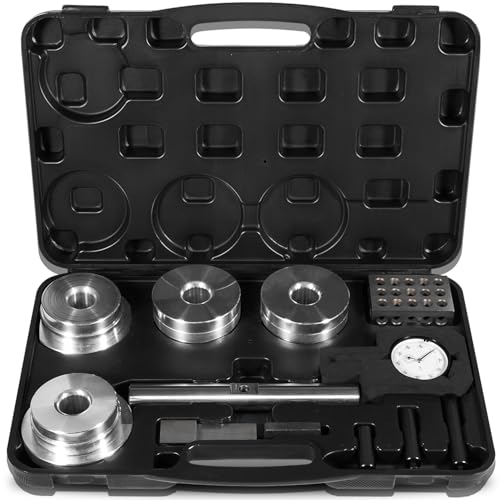 11001 Deluxe Pinion Depth Checker Gauge Tool, Precision Differential Gear Setup Kit Compatible with GM 10/12/14 Bolt, Ford 9", Dana 30/44/60, Heavy Duty Dial Indicator for Rear End Axle Maintenance