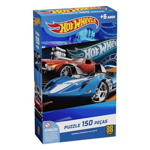 Grow Quebra-Cabeça P150 HOT WHEELS, Multicor