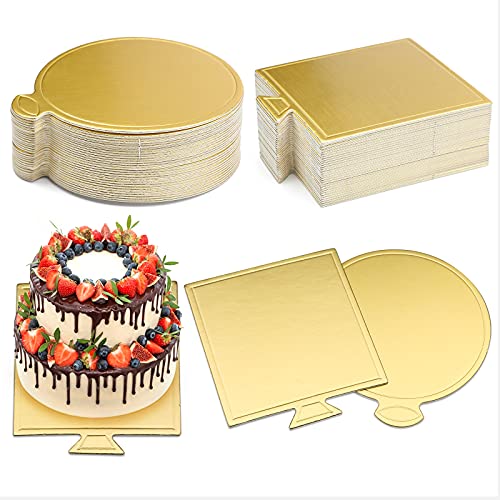Lot de 60 Planches à Gâteaux à la Mousse Supports à Gâteaux/Traiteur/Déco Rond en Carton pour Mariage, Anniversaire Fêtes