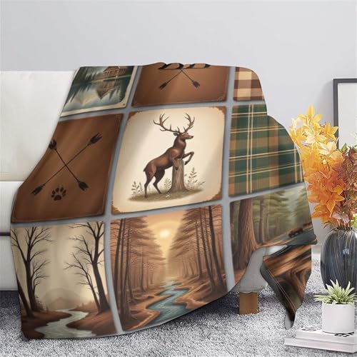 Couverture forest cabane en microfibre rustique de qualité supérieure - 5