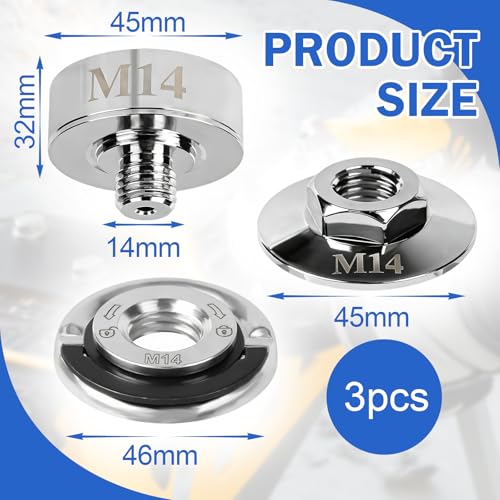 3 Stück X Lock Adapter Set Auf M14-gewinde Professioneller Zubehör für Akku-Winkelschleifer