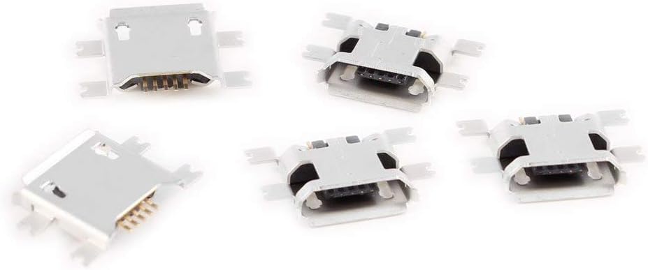 Davitu Electrical Equipments Supplies - KSOL 5 Pcs Micro USB Type B Female Socket 5-Pin SMD SMT Jack Connector