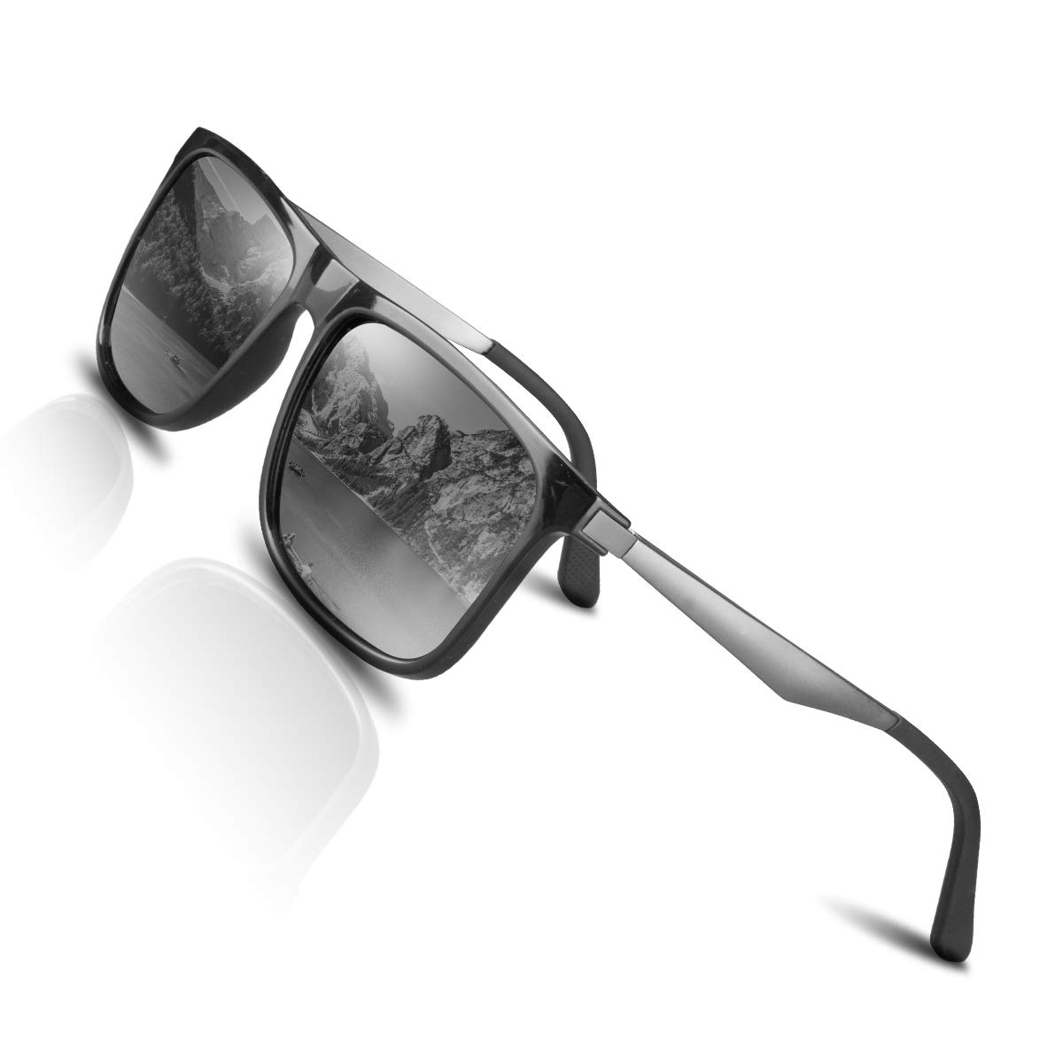 CHEREEKI Polarisierte Sonnenbrille UV400 Retro Vintage Brille für Herren und Damen