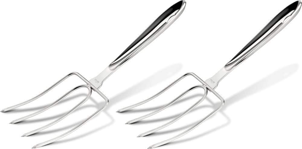 Stainless Steel Turkey Lifter,Set of 2 Heavy Roasted Turkey Meat Forks For Thanksgiving