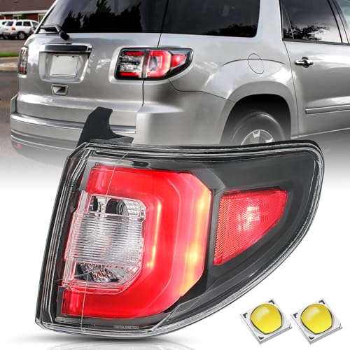 TUSDAR LED Tail Light Assembly For 2013-2016 GMC Acadia 2017 Limited Outer Rear Taillight Assembly OE Direct Replacement Brake Tail Lamp Right Passenger Side with Bulbs