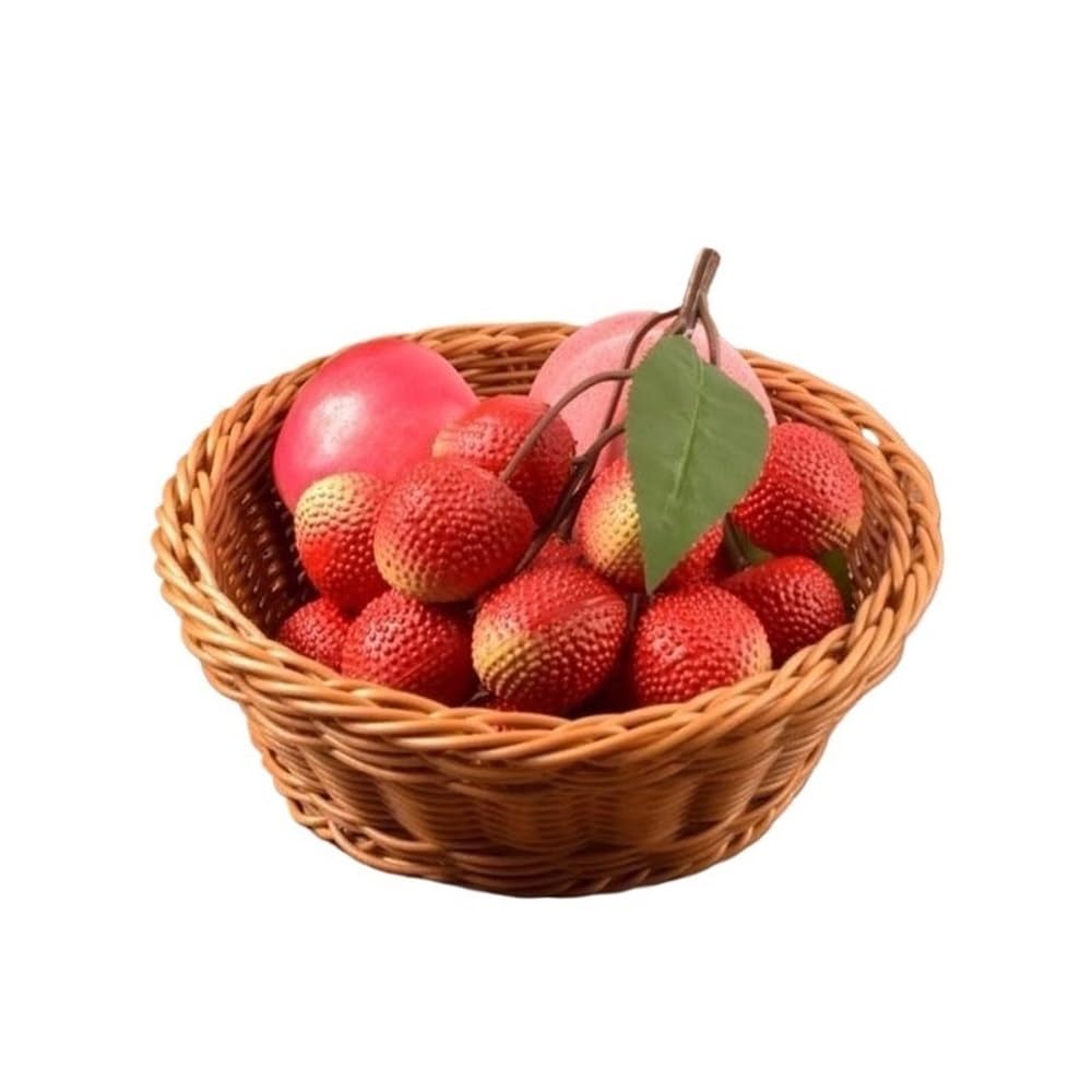 Zhaoj24-05 Fruit Racks Round Fruit Basket Bread Serving Baskets Desktop Countertop Decorative Display Storage