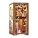 CUTEBEE Kit fai da te Book Nook – Kit fai da te in miniatura per casa con mobili e luce a LED, 3D, in legno, modellini per adulti da costruire (Under The Sakura Tree)