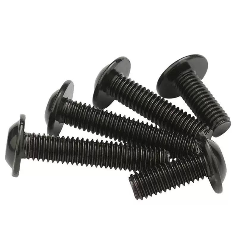 Tornillo de cabeza hexagonal de acero inoxidable ss304 negro con collar m2-m10 (100,M6 x 1,0 x 12 mm)