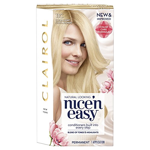 Clairol Nice'n Easy Permanent Hair Color, 11C Ultra Light Cool Blonde, Pack of 1