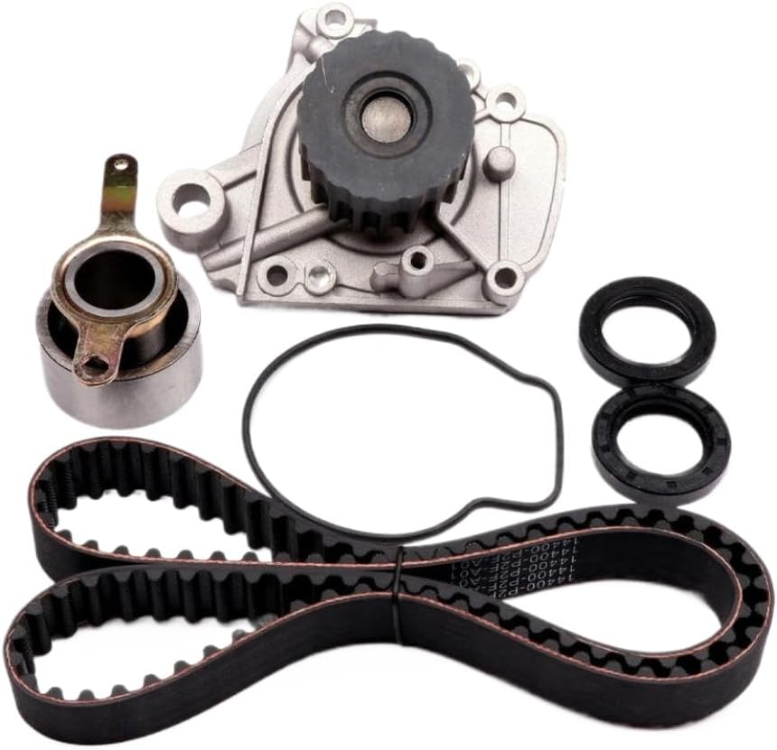 Engine Full Gasket Set With Cylinder Head Bolts Timing Belt Kit Water Pump 1.6 L Compatible With Civic LX D16Y5 D16Y7 1.6L L4 GAS
