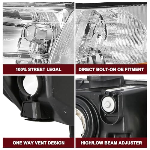 JSBOYAT Headlight Assembly Replacement for 1998 1999 2000 2001 2002 Honda Accord Driver and Passenger Side - Image 5