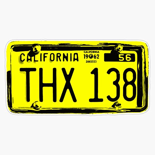 Thx 138 Licence Plate Original Bumper Sticker Window Vinyl Decal 5