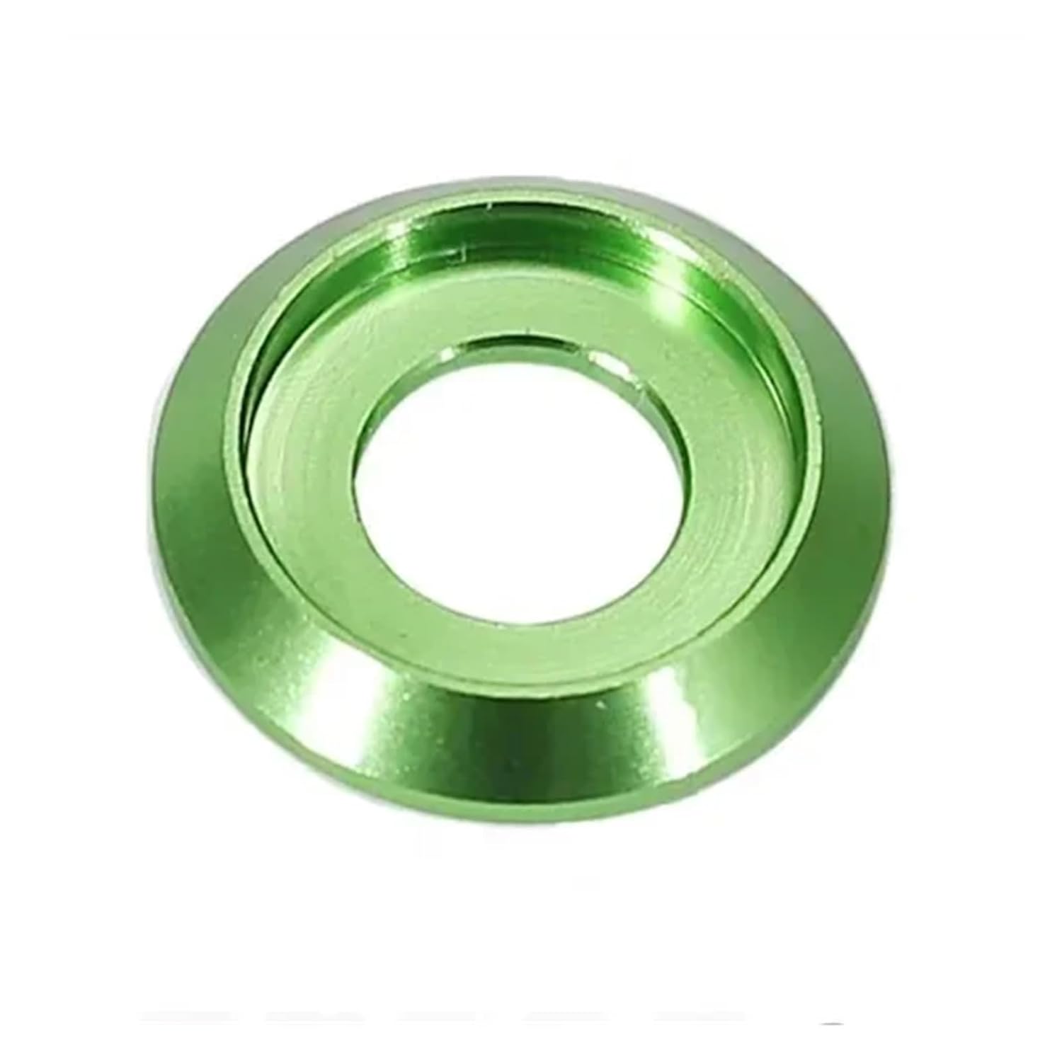 M2 M2.5 M3 M4 M5 M6 M8 Colourful Aluminum Alloy Cup Head Washer Al Metal Grooved Gaskets for Button Head Screw RC Parts 5/10pcs(Green,10PCS_M3)