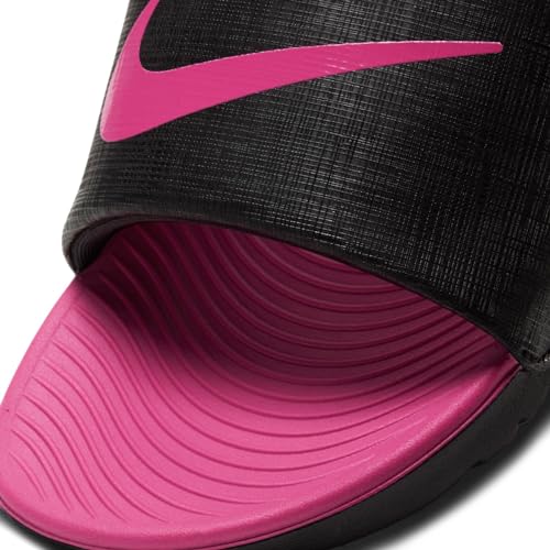 Nike Kawa Slide (TD) Boys\' Low-Top Trainers, Black Vivid Pink, 33.5 EU - Thumbnail 4
