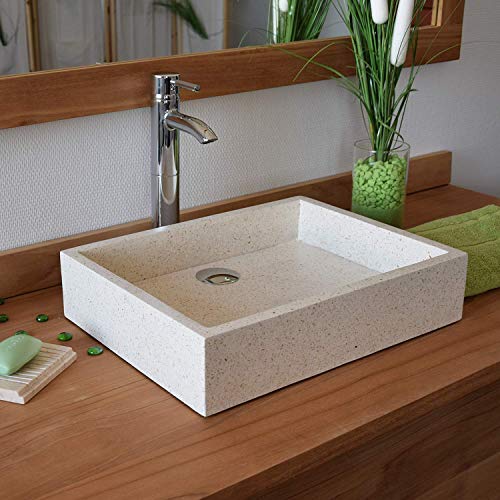 Ocean Line Vasque à Poser en Terrazzo crème, Coreal