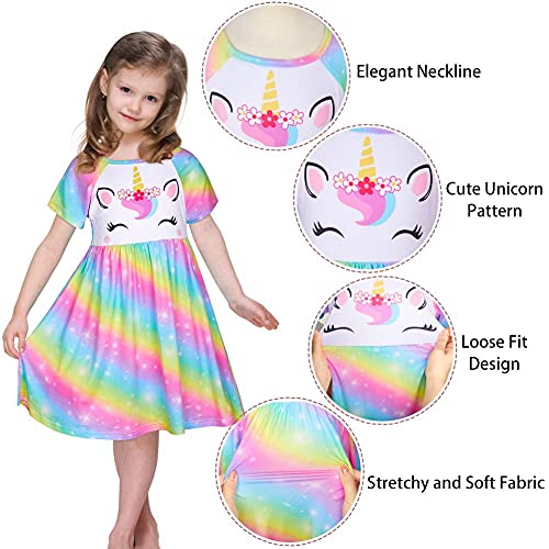 Doll And Girl Matching Nightgown Clothes Unicorn Pajama Dress Outfit For Girl And 18" Dolls - Unicorns Gifts For Girls Rainbow #TOP4