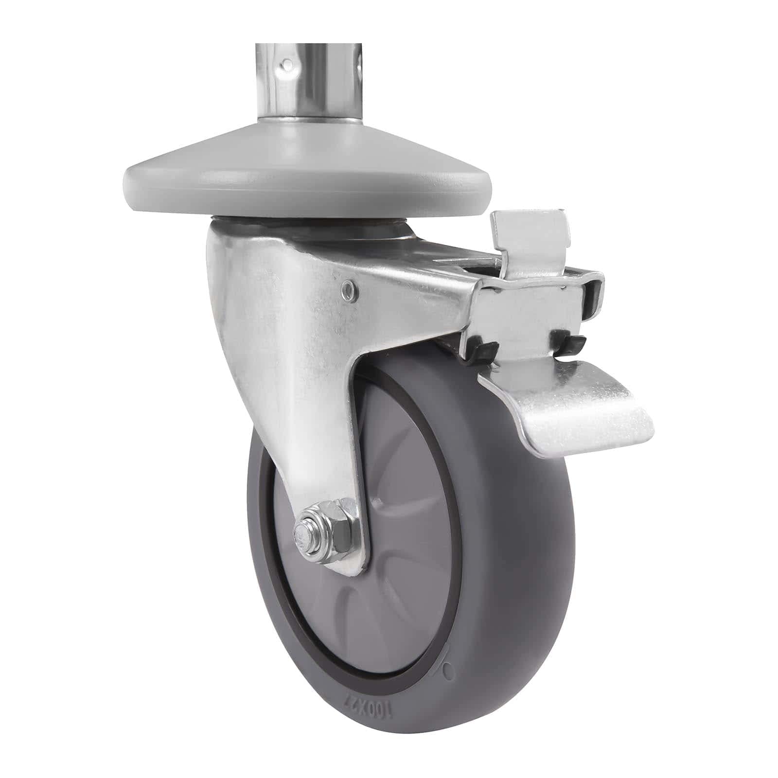 Royal Catering RCGW 1 Carro Cocina Carrito de Servicio con ruedas (2 estantes y 1 bandeja de recogida, Capacidad de Carga 150 kg, Distancia entre las Bandejas 27,5 cm) Acero Inox