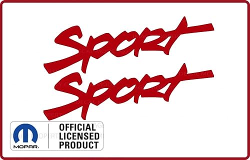 Miniatura 2 de Decal Mods Fender Sport - Logotipo lateral pequeño para Jeep Wrangler TJ (1997-2003) (juego de 2) rojo CR  SJ3Y7
