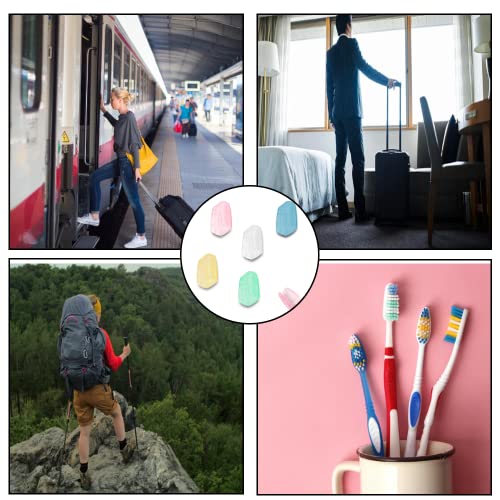 ZELHYEUU Tragbare Zahnbürste Kopf Schutzhülle - 5 Stück, für Reisen, Zuhause, Camping und Schule