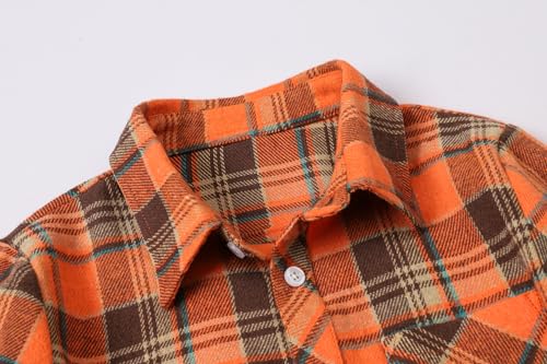 Image of Betusline Boy and Men Button Down Plaid Shirt | Soft,Breathable and Comfortable Fabric