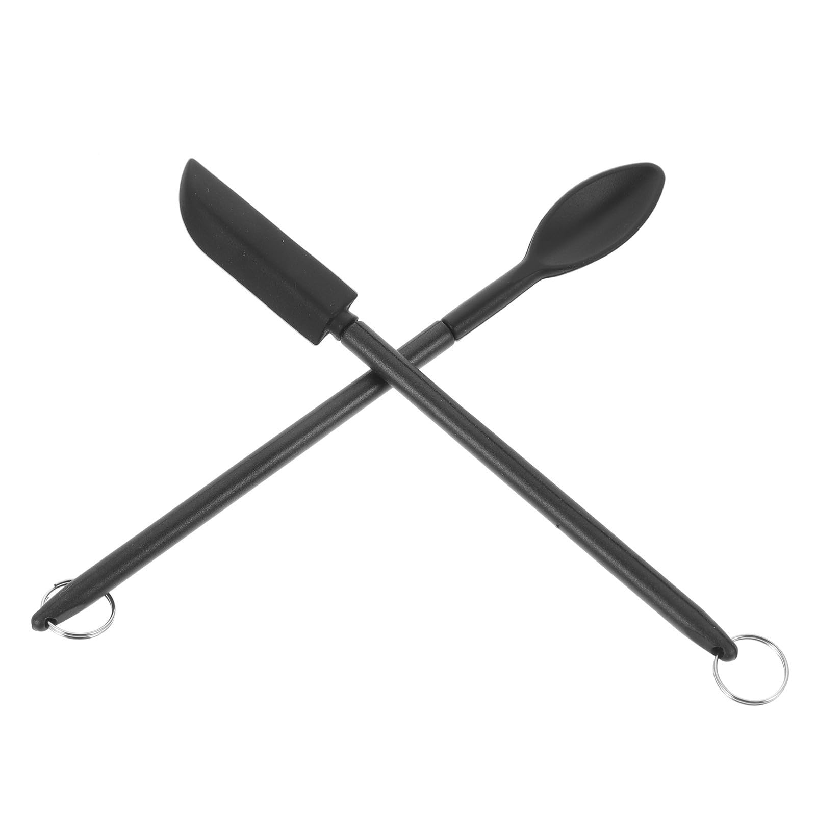 Abaodam Mini Spatola in Silicone Nero per Pasticceria Leggera e Facile da Trasportare, per Cucinare e Decorare Dolci Praticità