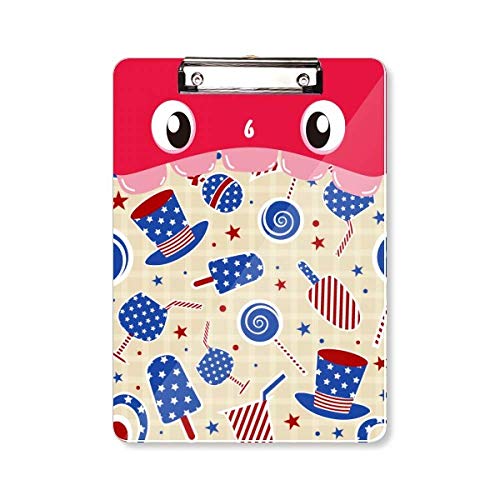 Porte-bloc A4 avec motif chapeau américain festival et bonbon pour bureau